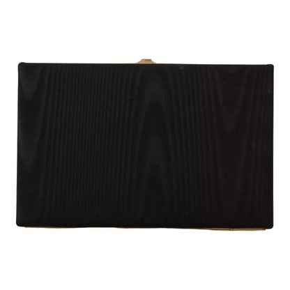 Dolce & Gabbana Black Silk Gold Frame Clutch Evening Party Purse Bag Dolce & Gabbana