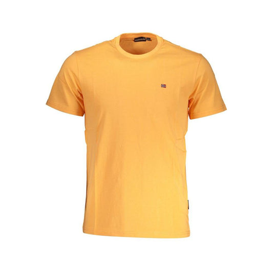 Napapijri Orange Cotton Men T-Shirt Napapijri