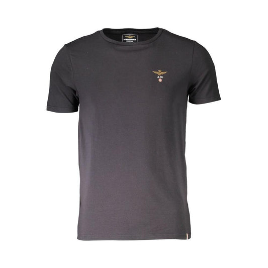 Aeronautica Militare Black Cotton T-Shirt Aeronautica Militare