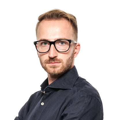 Ermenegildo Zegna Black Plastic Glasses (Frames) Ermenegildo Zegna