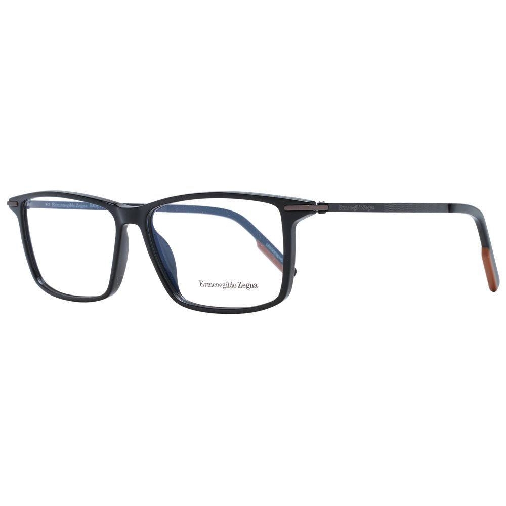 Ermenegildo Zegna Black Plastic Glasses (Frames) Ermenegildo Zegna