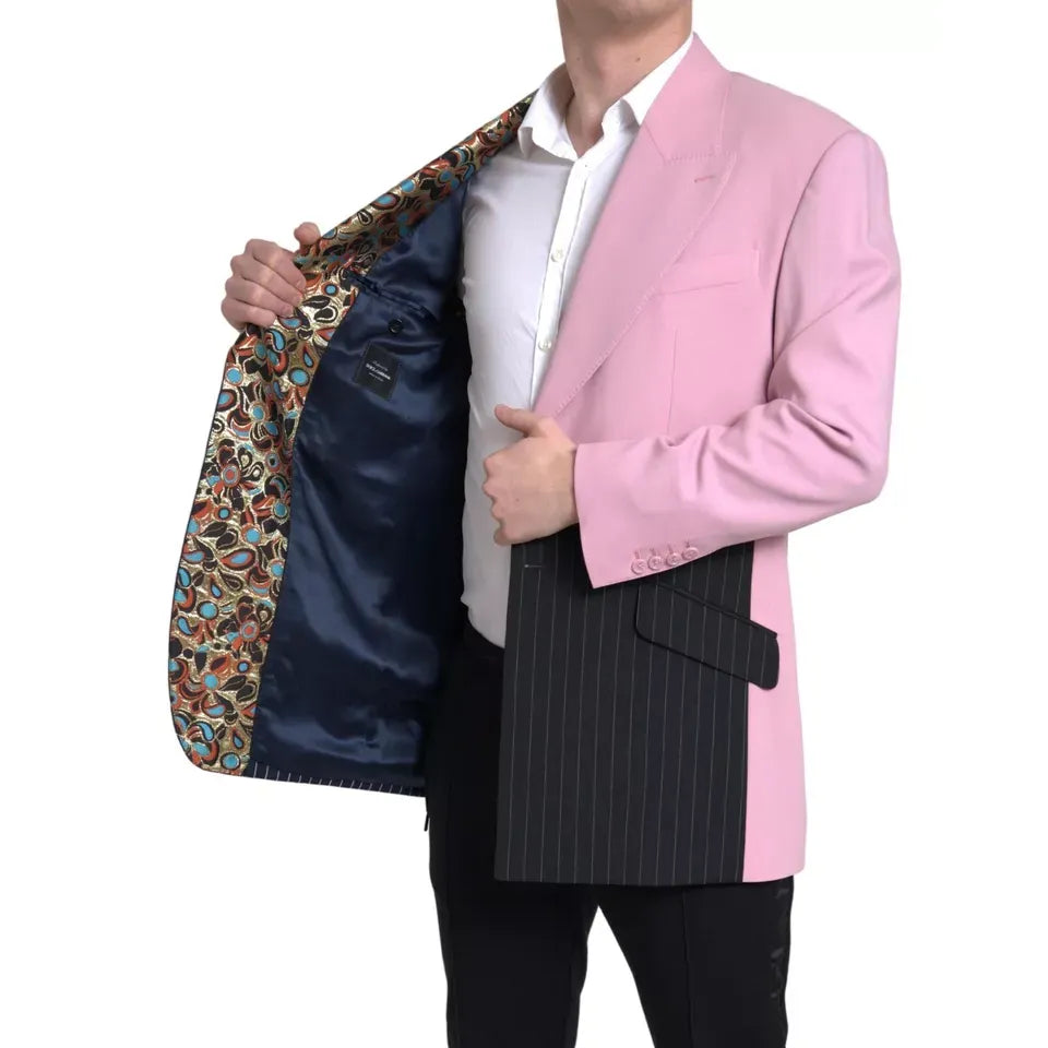 Dolce & Gabbana Multicolor Patchwork Single Breasted Blazer