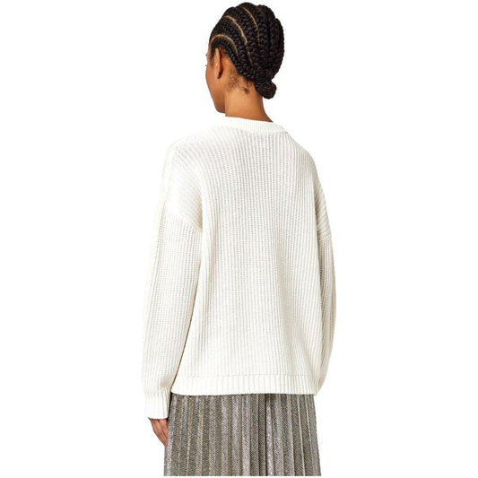 Alpha Studio White Wool Riciclata Sweater Alpha Studio