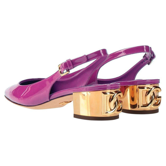 Dolce & Gabbana Purple Leather Di Calfskin Pump Dolce & Gabbana