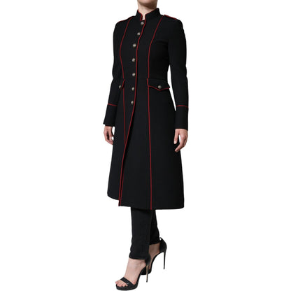 Dolce & Gabbana Black Single Breasted Trench Coat Jacket 1728,67345645728,Black,Clothing,Dolce & Gabbana,IT38 | XS,Jackets & Coats - Clothing,Jackets & Coats - Women - Clothing,Material: 95% Virgin Wool 5% Nylon,New with tags,Trench Coats - Jackets & Coat
