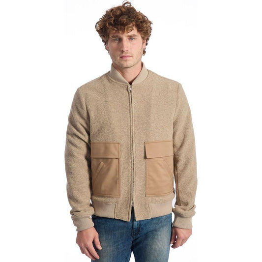 Roberto Pepe Luxury Beige Wool Jacket Roberto Pepe Luxury