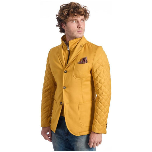 Roberto Pepe Luxury Yellow Viscose Jacket Roberto Pepe Luxury