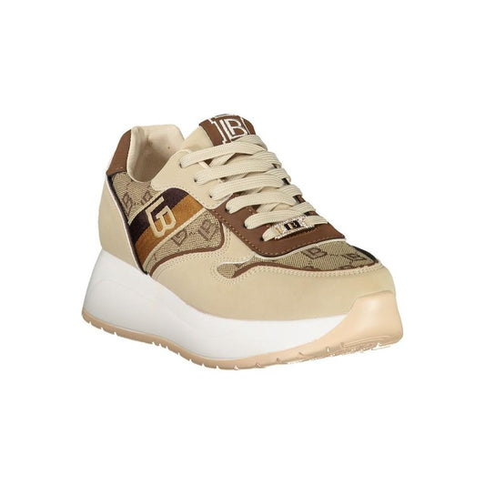 Laura Biagiotti Beige Polyester Sneaker Laura Biagiotti