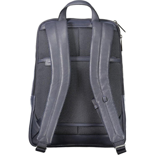 Piquadro Blue Leather Backpack Piquadro