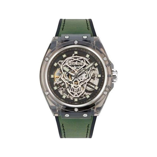 Police Green Silicone Watch Police