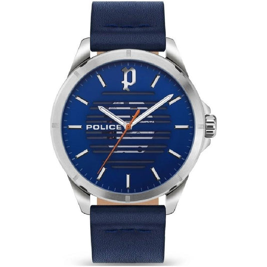 Police Blue Leather Watch Police