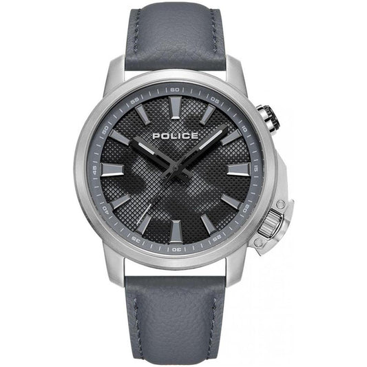 Police Gray Leather Watch Police