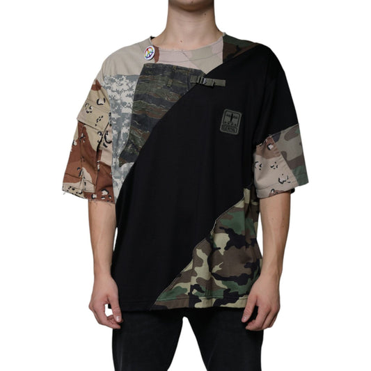 Dolce & Gabbana Multicolor Camouflage Cotton Round Neck T-shirt Dolce & Gabbana