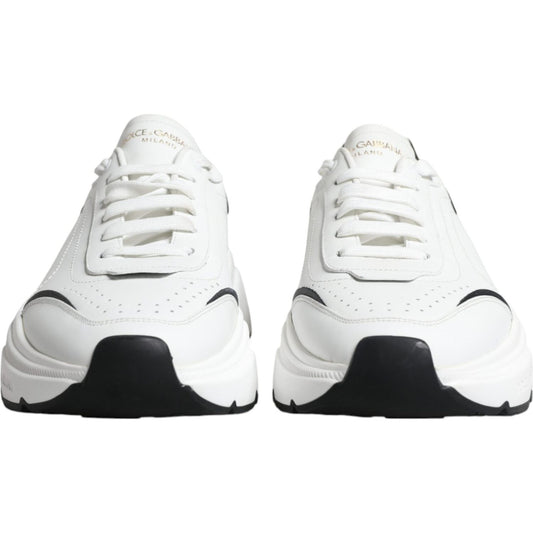 Dolce & Gabbana White Black DAYMASTER Leather Sneakers Shoes Dolce & Gabbana