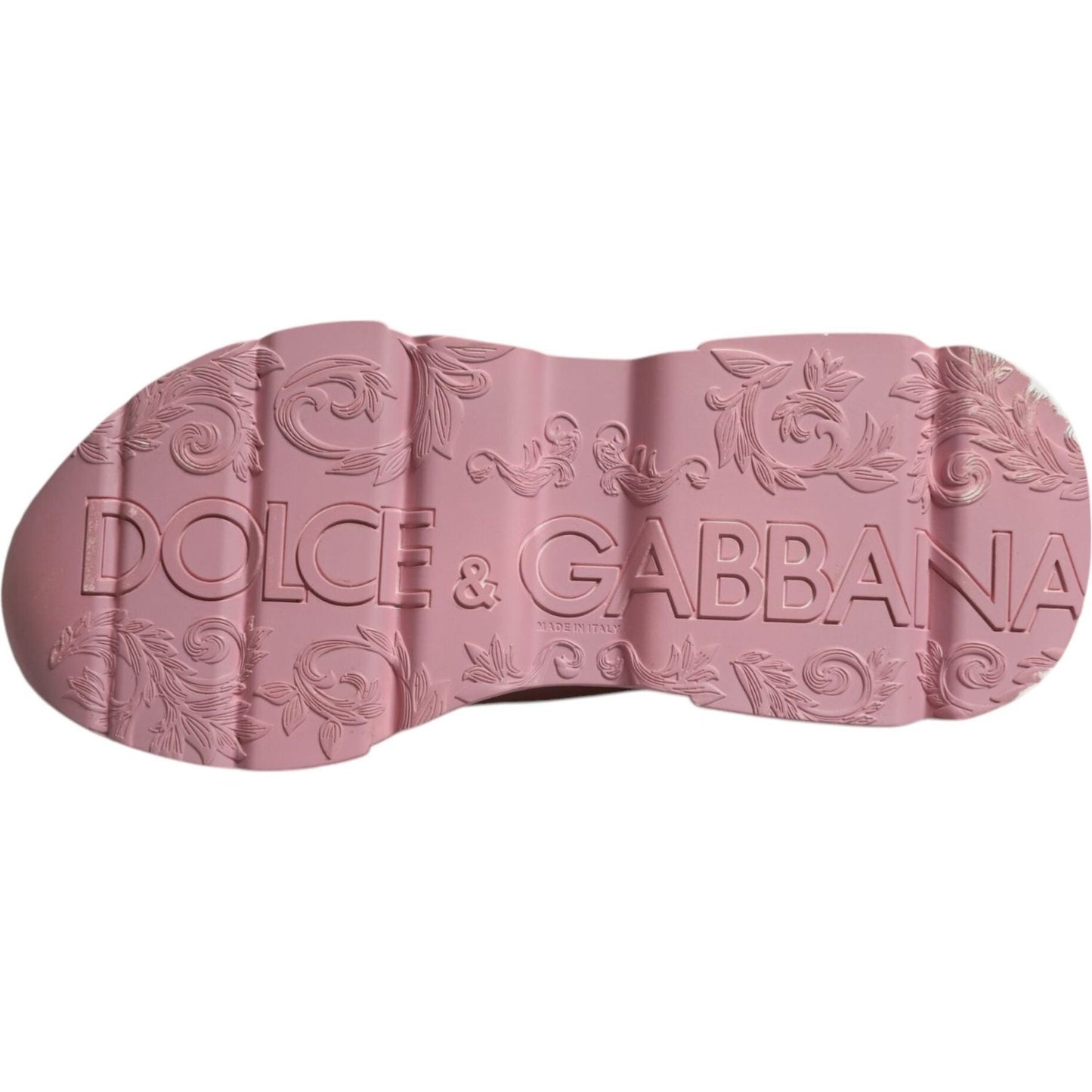 Dolce & Gabbana Pink Leather Daymaster Low Top Sneakers Shoes Dolce & Gabbana