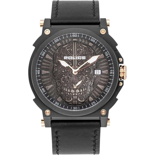 Police Gray Leather Watch Police