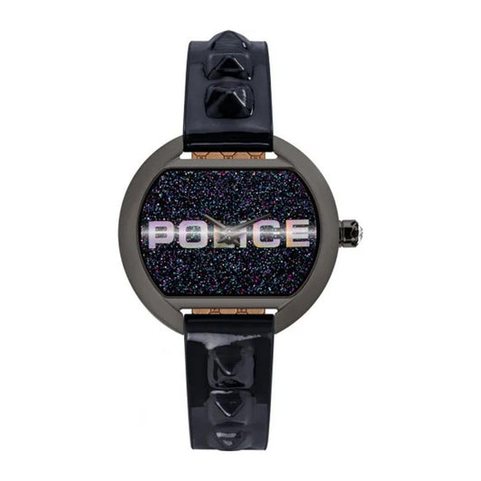 Police Black Leather Watch Police