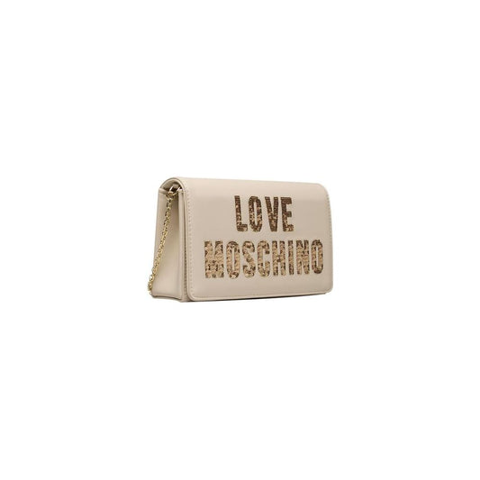 Love Moschino Beige Polyethylene Crossbody Bag Love Moschino