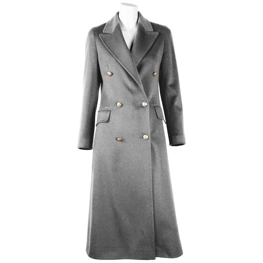 Made in Italy Gray Wool Vergine Jackets & Coat Made in Italy