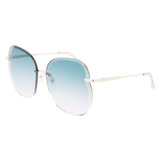 Longchamp Gold Metal Sunglasses Longchamp