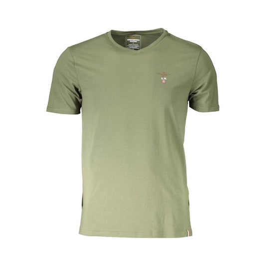 Aeronautica Militare Green Cotton T-Shirt Aeronautica Militare