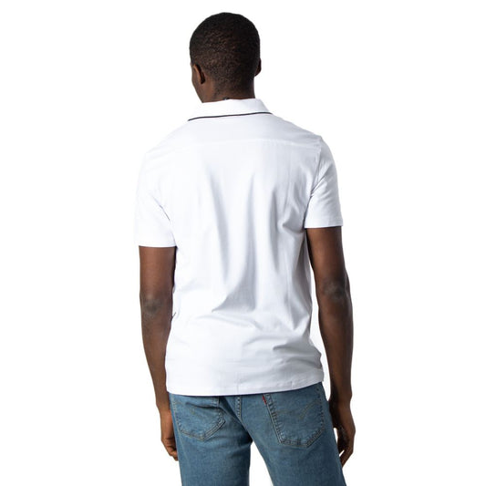 Armani Exchange White Cotton Polo Shirt Armani Exchange