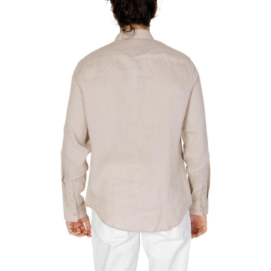 Armani Exchange Beige Linen Shirt Armani Exchange