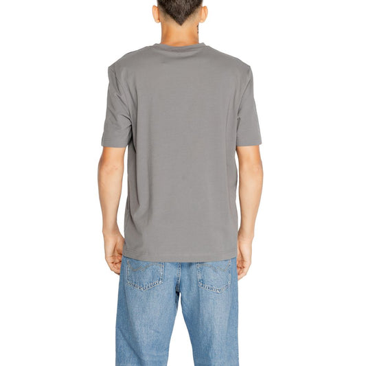 Hugo Boss Gray Cotton T-Shirt Hugo Boss