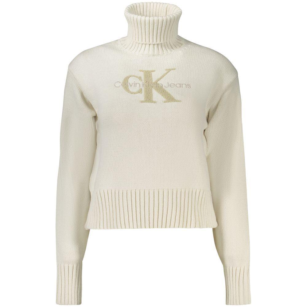 Calvin Klein White Cotton Sweater Calvin Klein