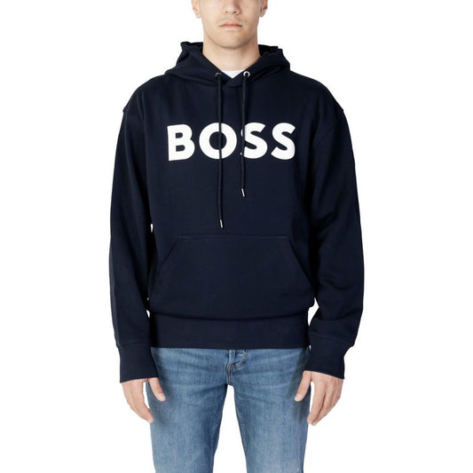 Hugo Boss Blue Cotton Sweater Hugo Boss