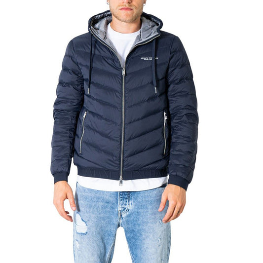 Armani Exchange Blue Polyester Jacket Armani Exchange