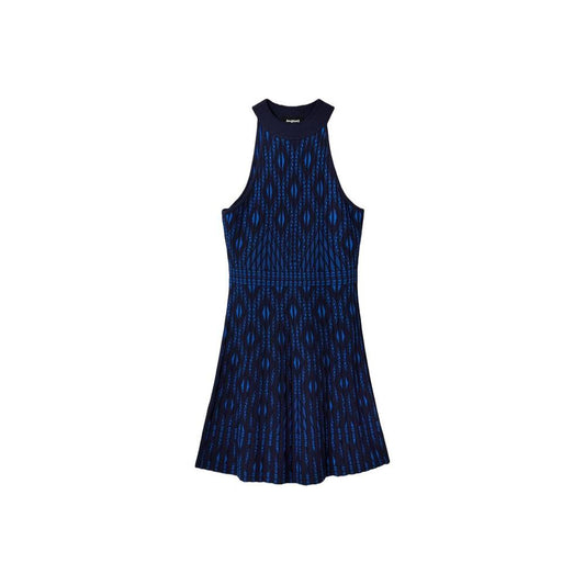 Desigual Blue Viscose Dress Desigual