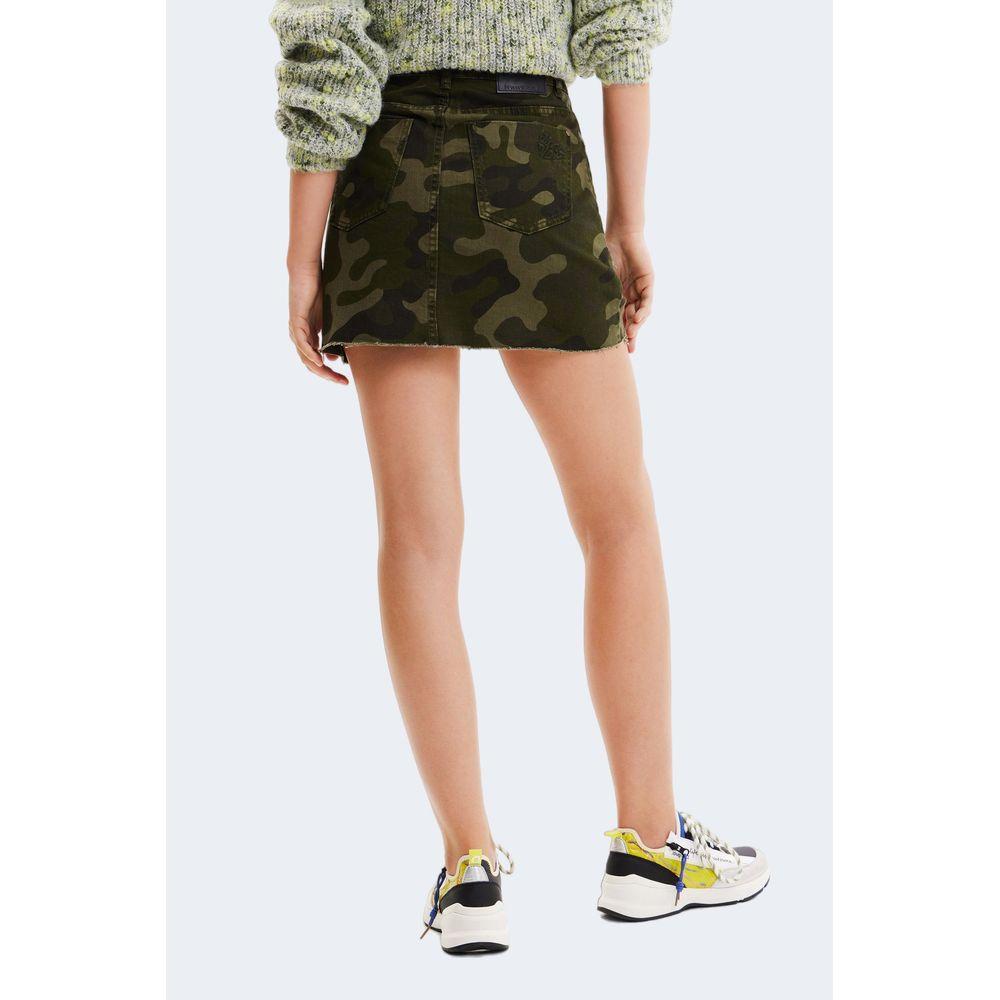 Desigual Army Cotton Skirt Desigual