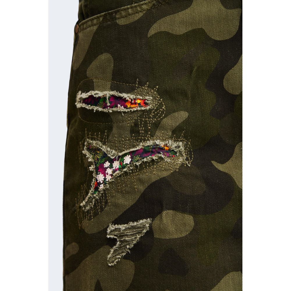 Desigual Army Cotton Skirt Desigual