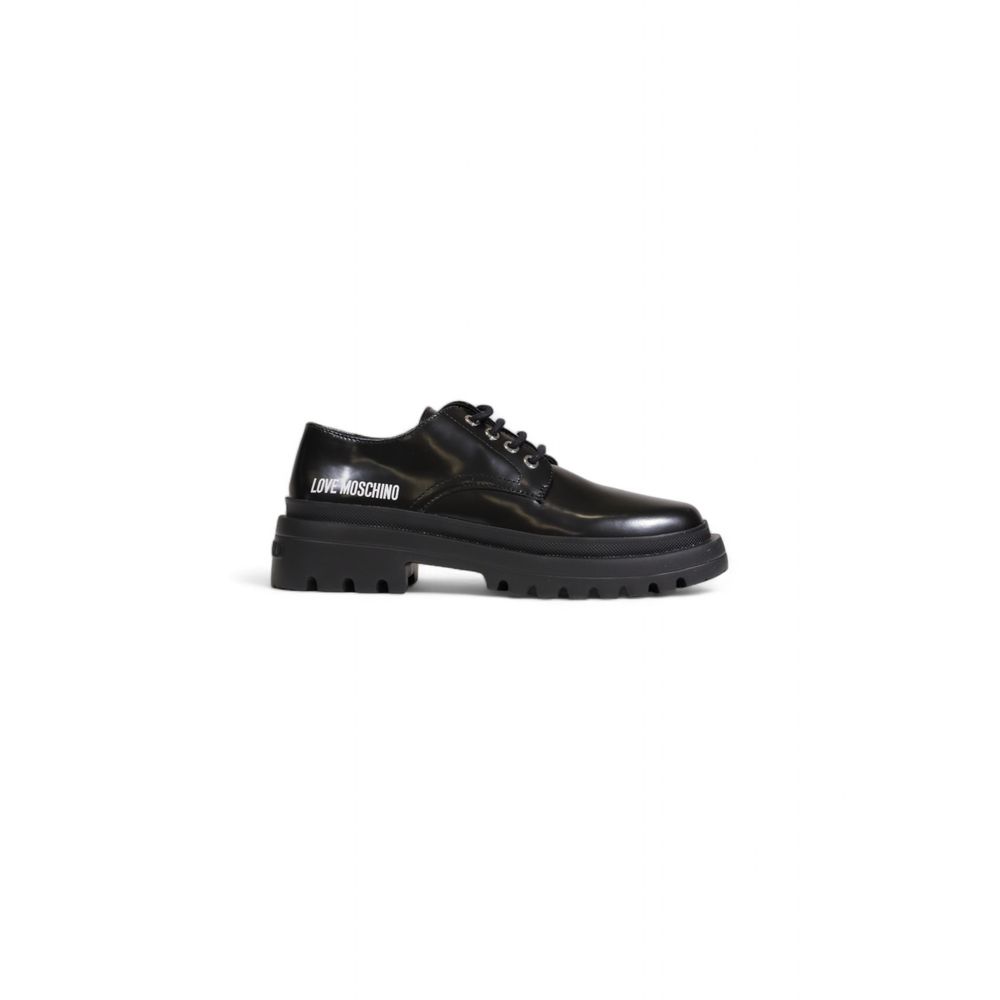 Love Moschino Black Polyethylene Flat Shoe Love Moschino