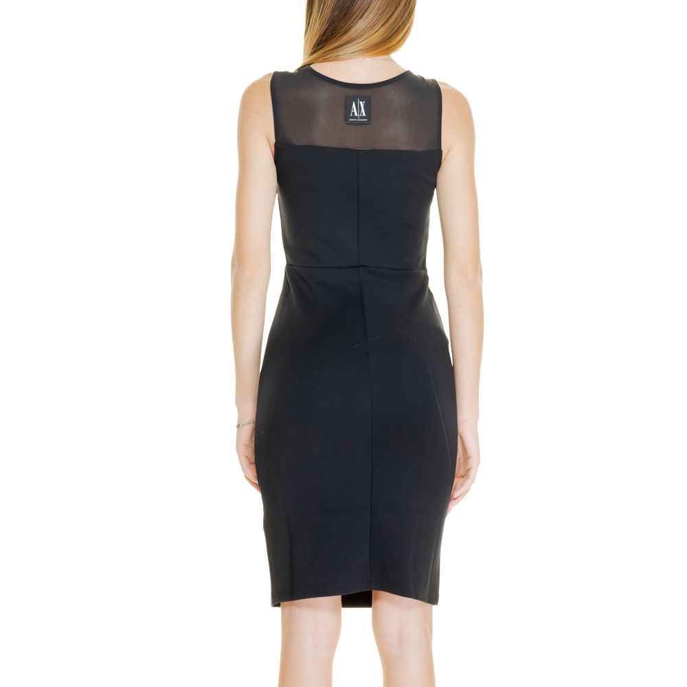 Armani Exchange Black Polyamide Dress Armani Exchange