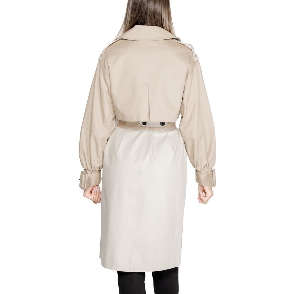 Desigual Beige Cotton Jackets & Coat Desigual