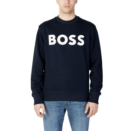 Hugo Boss Blue Cotton Sweater Hugo Boss