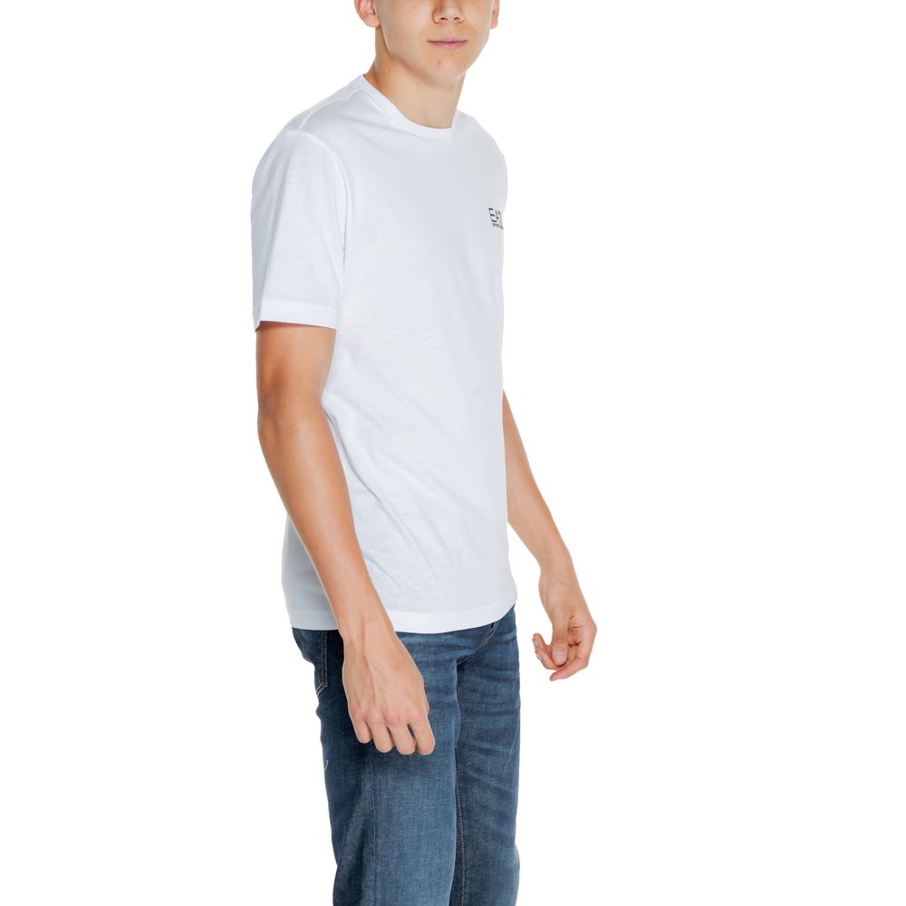 EA7 Emporio Armani White Cotton T-Shirt EA7 Emporio Armani