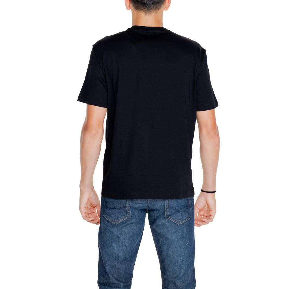 EA7 Emporio Armani Black Cotton T-Shirt EA7 Emporio Armani