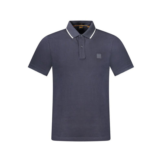 Hugo Boss Blue Cotton Polo Shirt Hugo Boss