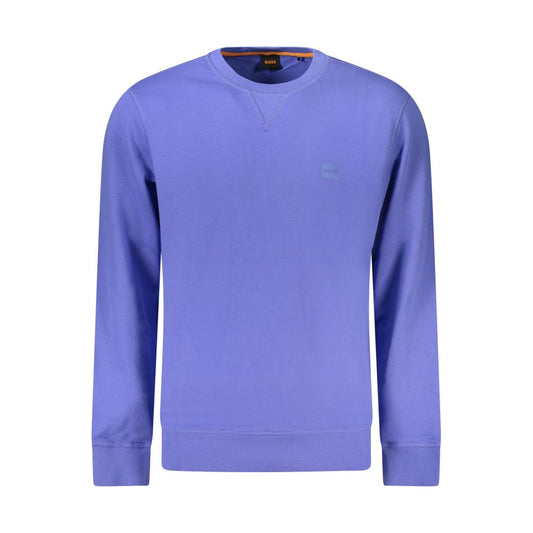 Hugo Boss Blue Cotton Sweater Hugo Boss