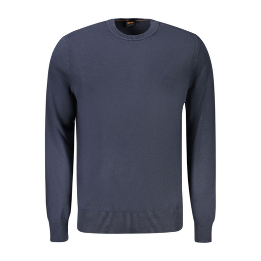 Hugo Boss Blue Cotton Sweater Hugo Boss