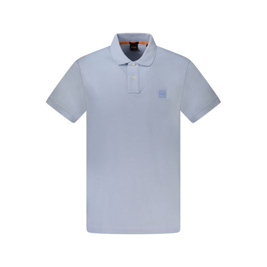 Hugo Boss Light Blue Cotton Polo Shirt Hugo Boss