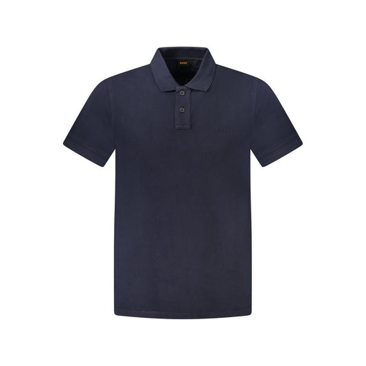 Hugo Boss Blue Cotton Polo Shirt Hugo Boss