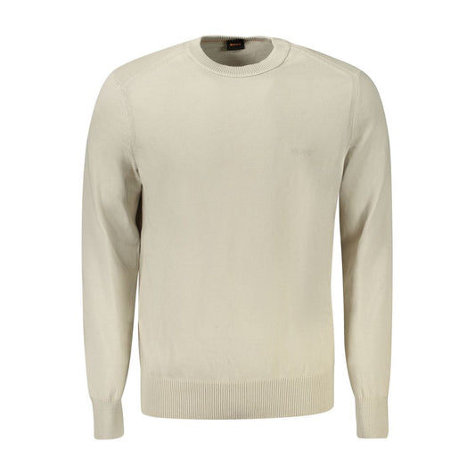 Hugo Boss Beige Cotton Sweater Hugo Boss