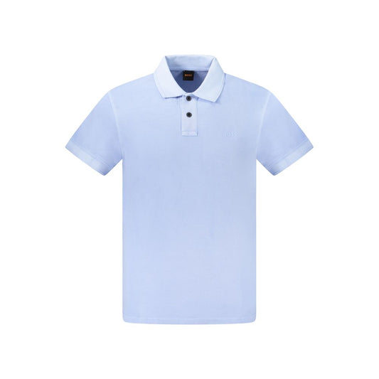 Hugo Boss Light Blue Cotton Polo Shirt Hugo Boss