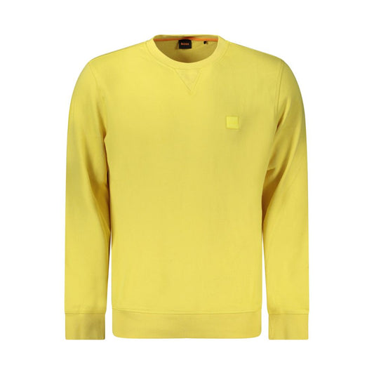 Hugo Boss Yellow Cotton Sweater Hugo Boss