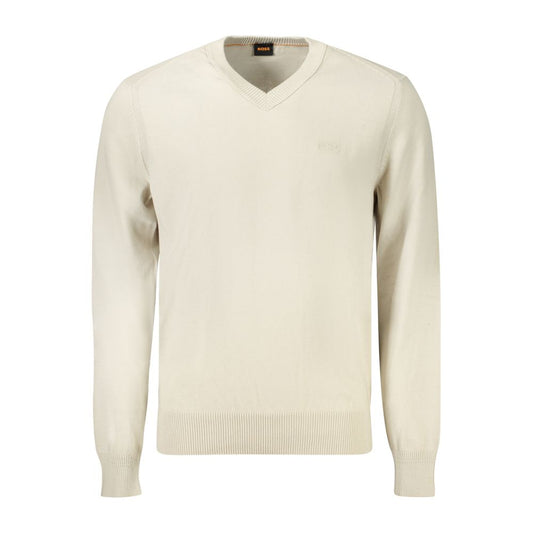 Hugo Boss Beige Cotton Sweater Hugo Boss