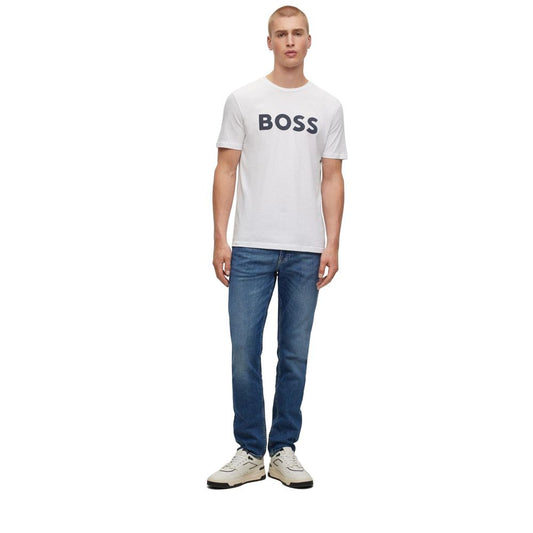 Hugo Boss White Cotton T-Shirt